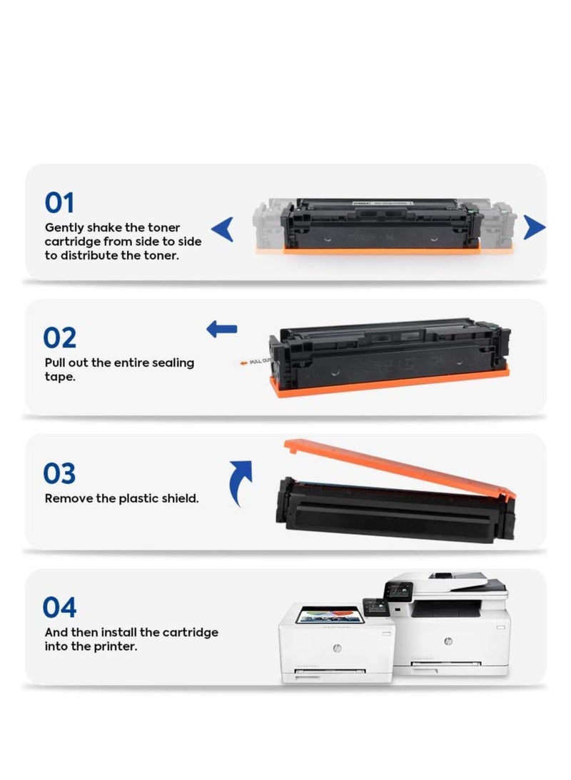 دي دبليو خرطوشة حبر متوافقة DW 207A بديلة لخرطوشة الحبر المتوافقة لمجموعة خراطيش الحبر HP 207A W2210A المتوافقة التي تعمل مع طابعة HP Color Laserjet Pro M255nw M255dw M255dw MFP M282nw M283fdn M283fdw (أرجواني) - Image 4