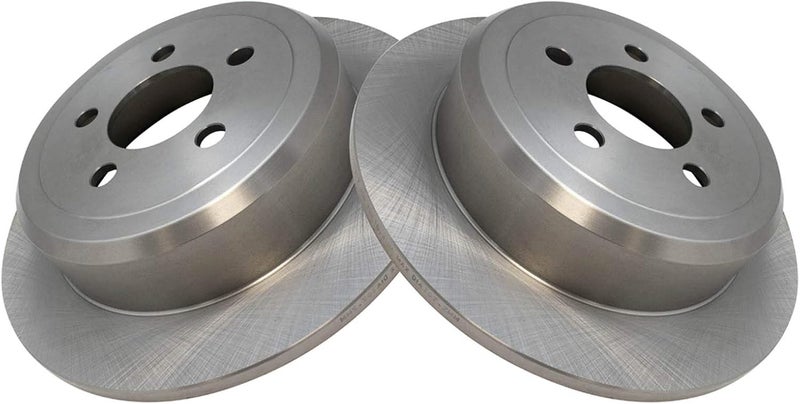 TRQ Rear Brake Rotors Set Solid Compatible with 2007-2011 Dodge Nitro 2008-2012 Jeep Liberty - Image 3