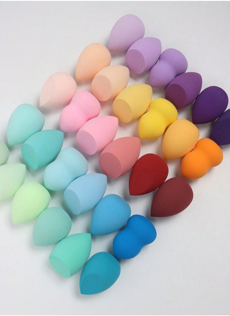 10pcs Makeup Sponge Set, Random Colors and Shapes, Multi-color, Wet and Dry Beauty Sponges, Suitable for All Skin Types (Random)