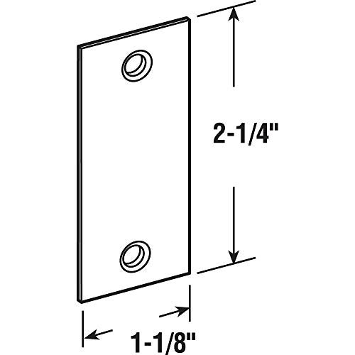 Defender Security Prime-Line U 10678 Steel Door Edge Hole Filler Plate, 1-1/8 In. by 2-1/4 In. , Stainless Finish (Single Pack) - Image 2