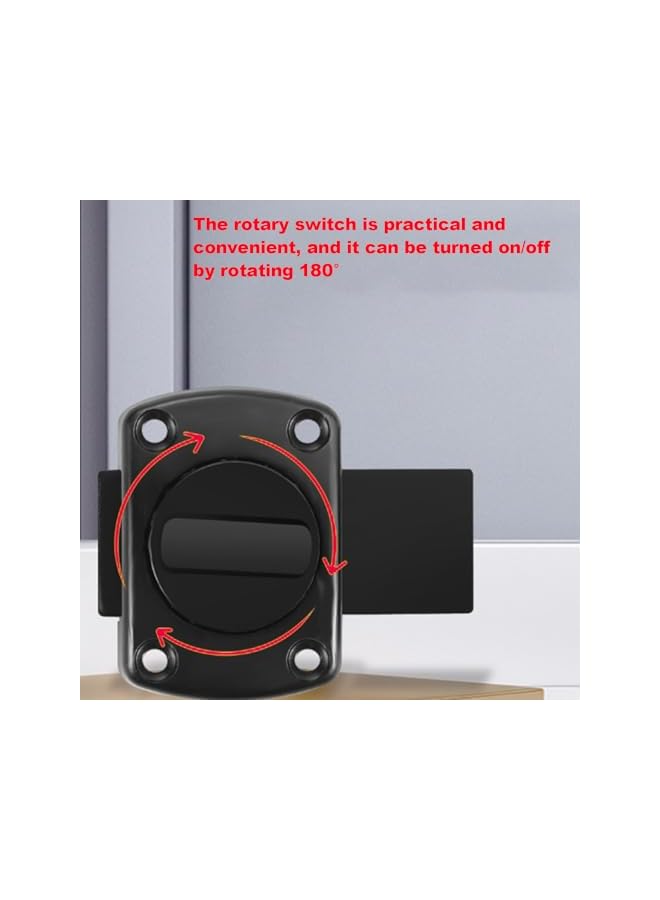 promass Door Locks Bolts, 2 Pack Rotate Bolt Latch, Door Latch, Bathroom Door Lock, Black Bathroom Lock, Stainless Steel Door Lock, Applicable to Various Doors, Black - Image 4