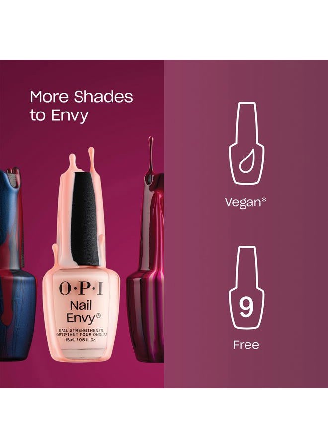 OPI Nail Envy, Colored Nail Strengthener Treatment, Vegan formula with Biotin, Calcium, Vitamin A, C and E, Repairs Damaged Nails, 95% Stronger Nails in 1 Week, Powerful Pink, 15ml - Image 3