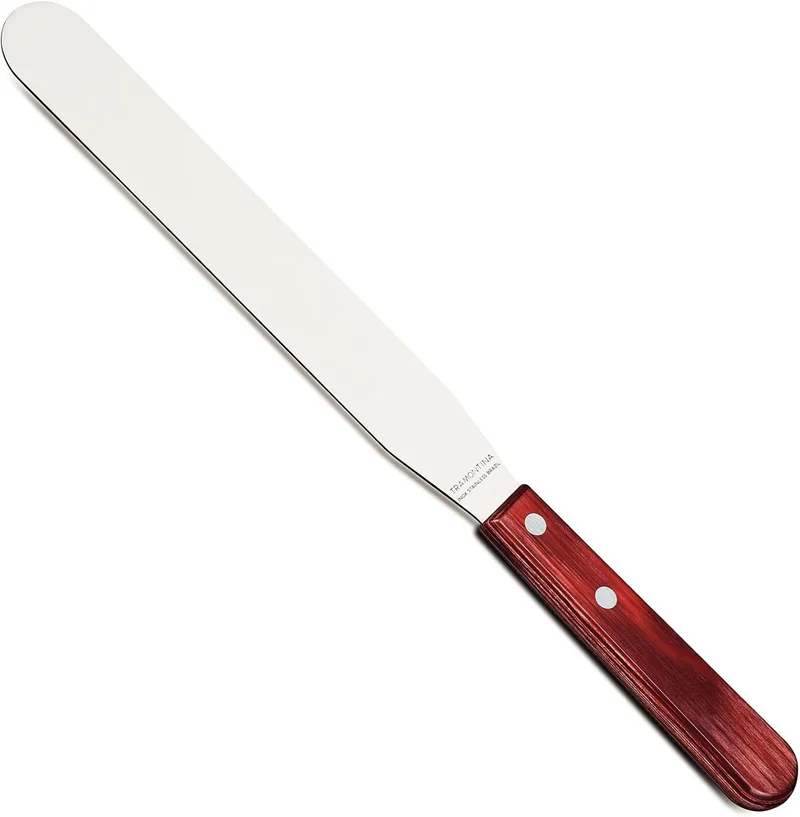 Tramontina Wooden Handle Palette Knife Spatula, 12.6 inches, Red