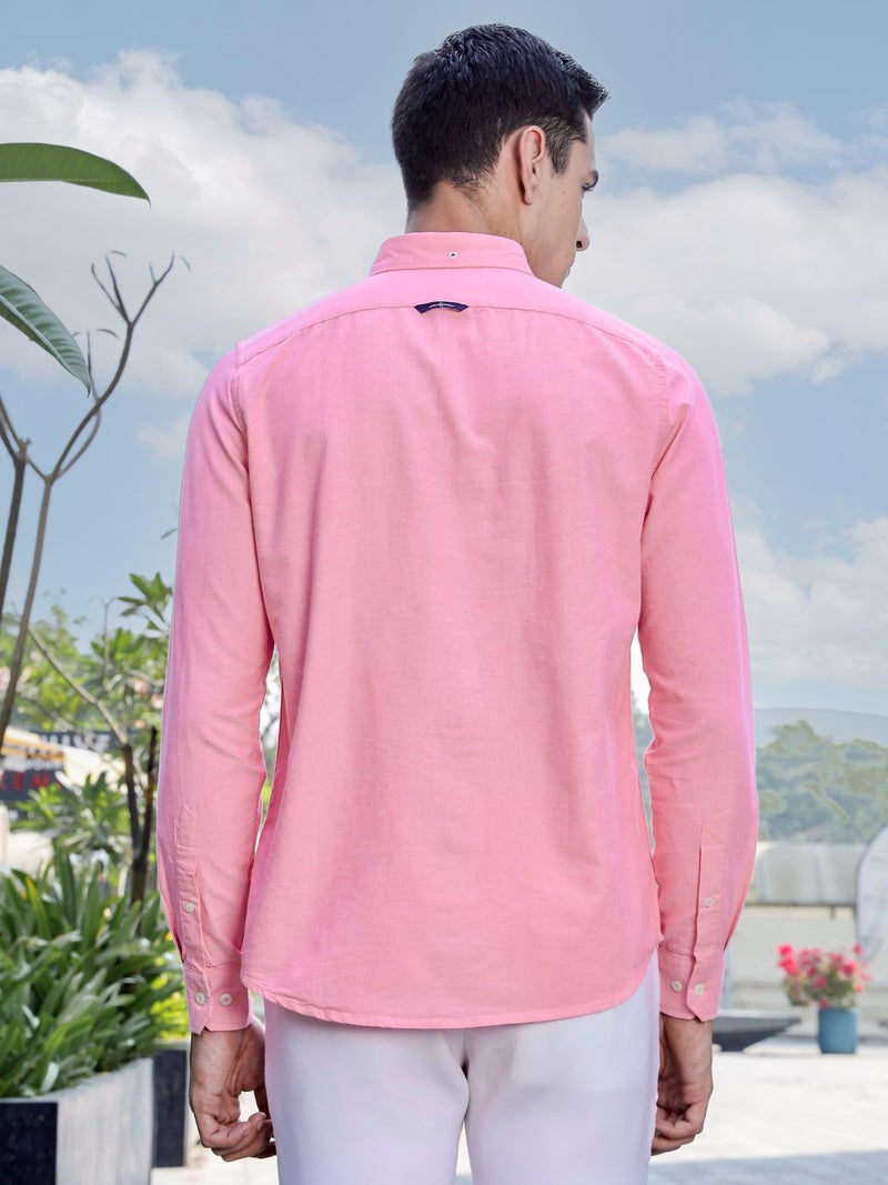 Thomas Scott Cricket Club 100% Cotton Long Sleeve Casual Shirts for Men ((XXL_Pink) - Image 4