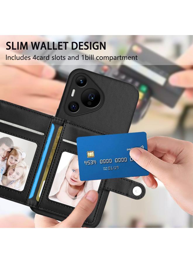 The Bros Phone Case For Huawei Pura 70 Pro Button Card Bag RFID Anti-theft Phone Phone Case - Image 5