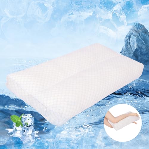MINUPWELL Cooling Knee Pillow for Side Sleeper, 6"Leg Pillow for Side Sleeping, 100% Cooling Fabric Pillow for Between Knees While Sleeping - High Support Alternative for Relieving Leg, Back, and Knee Pain - Image 1