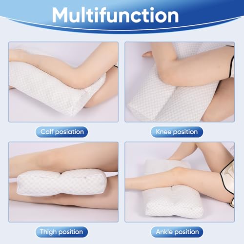 MINUPWELL Cooling Knee Pillow for Side Sleeper, 6"Leg Pillow for Side Sleeping, 100% Cooling Fabric Pillow for Between Knees While Sleeping - High Support Alternative for Relieving Leg, Back, and Knee Pain - Image 3