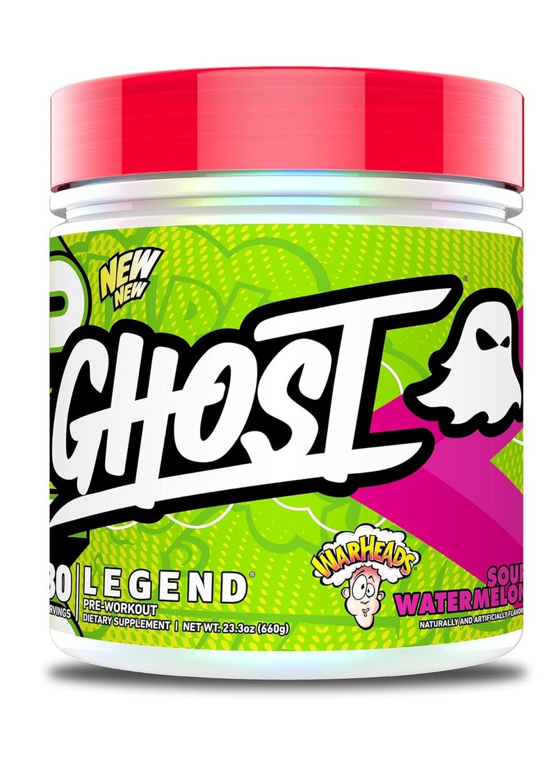 Ghost Legend Pre-Workout - Sour Watermelon - (30 Servings)  - Image 1