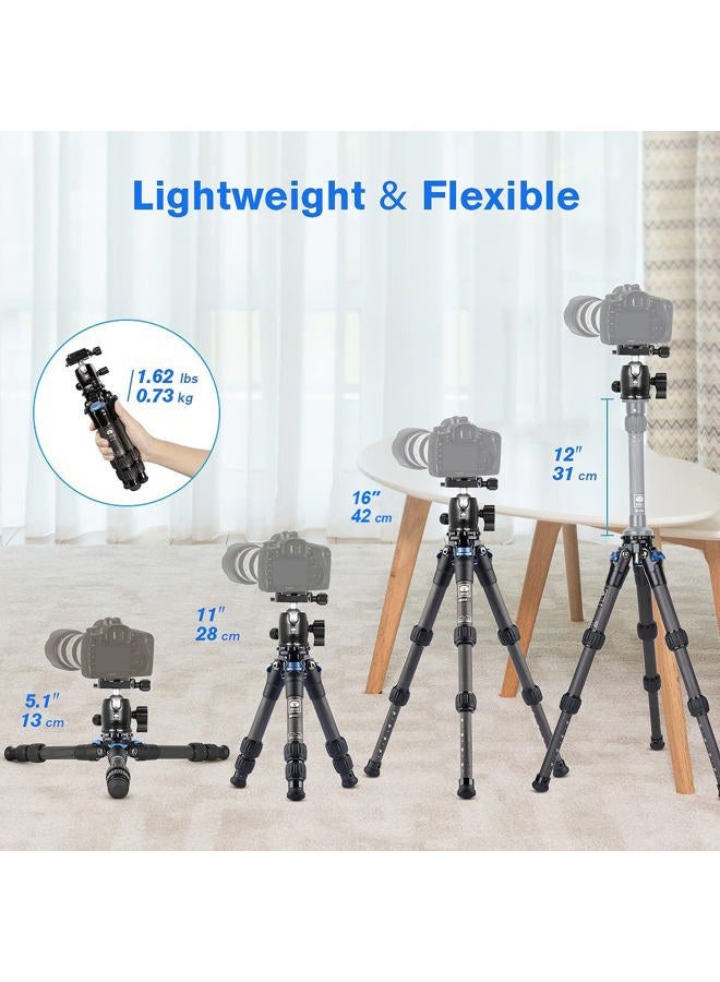 sirui Am2-Series Am-223 Profilegs Carbon Fiber Mini Tripod With B-00K Ball Head (Black) - Image 4