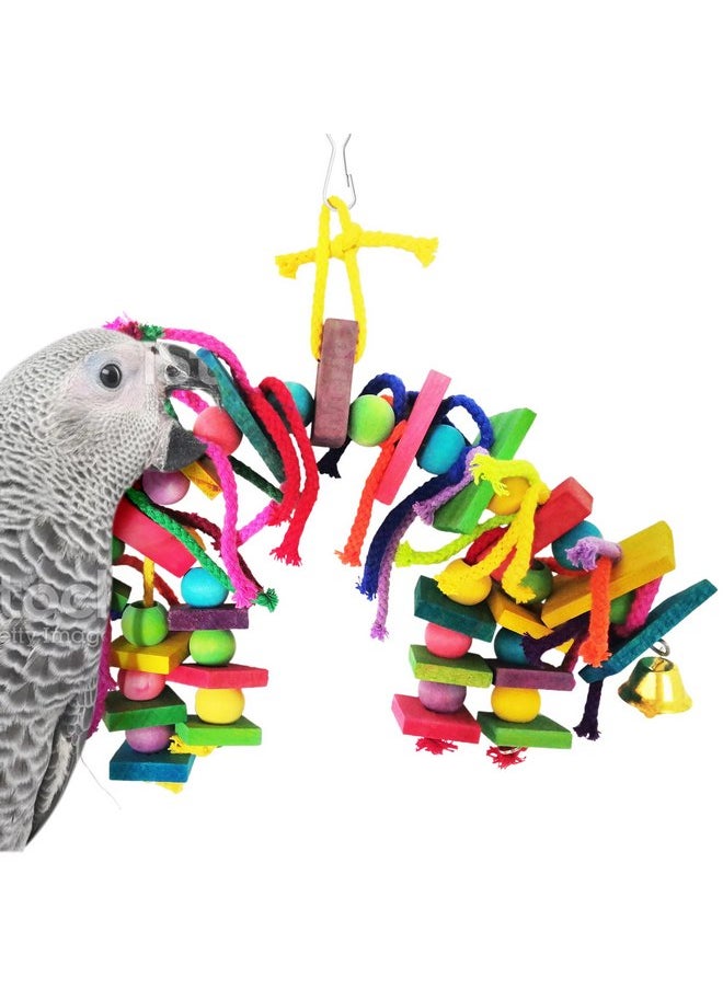 SunGrow Parrot Toy, Medium Chewing Bird Toy for Parakeet, Colorful Chew Toy for Cockatoos African Grey Macaws and Amazon Parrots - pzsku/Z7C3FE98BABA074229629Z/45/_/1737032166/f1906c10-4484-426b-9fc4-fc55d20553db