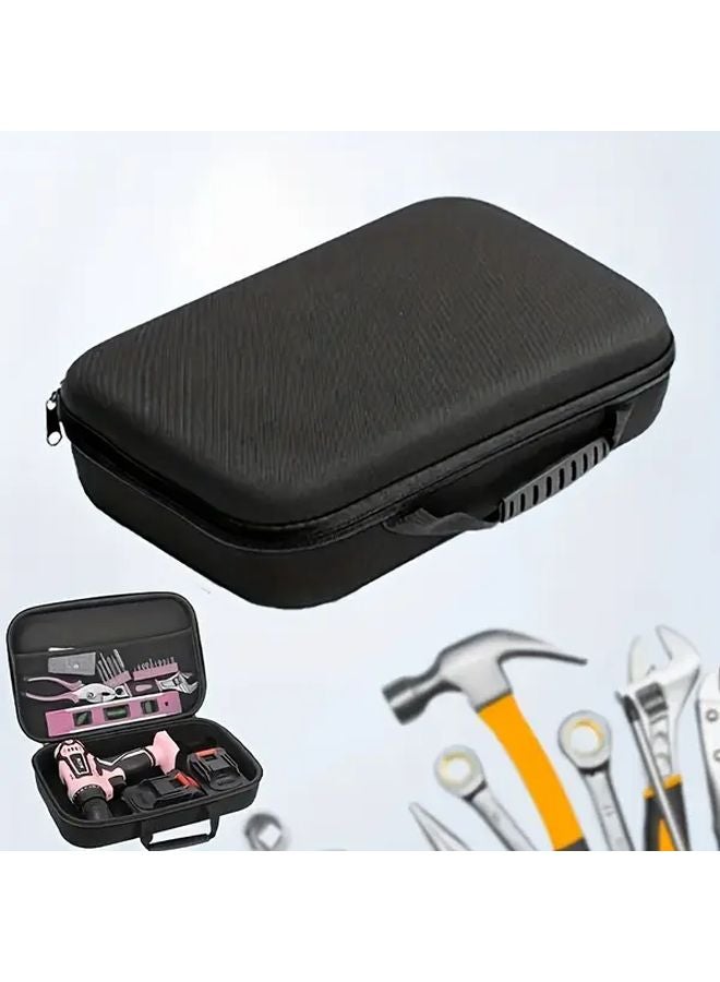 Large Capacity Heavy Duty Multi Tool Organizer Case With Layered Compartments Black - Image 5