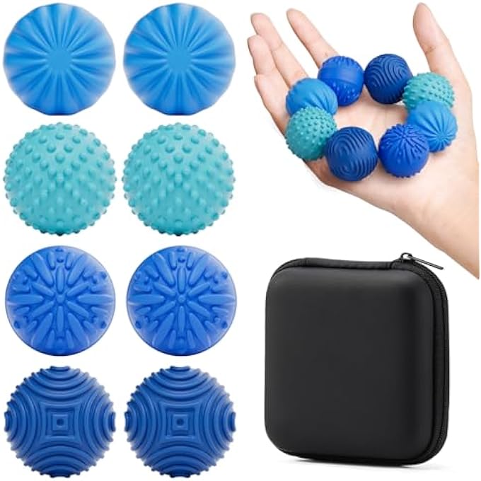 luckdoor Silicone Magnetic Balls Fidget Toys for Adults & Teens,8PCS Stress Relief Sensory Toys for Autism ADHD Anxiety,Fun Textures Gadgets,Office Desk Toy,Stocking Stuffers for Men Women Teen Gifts - Image 1