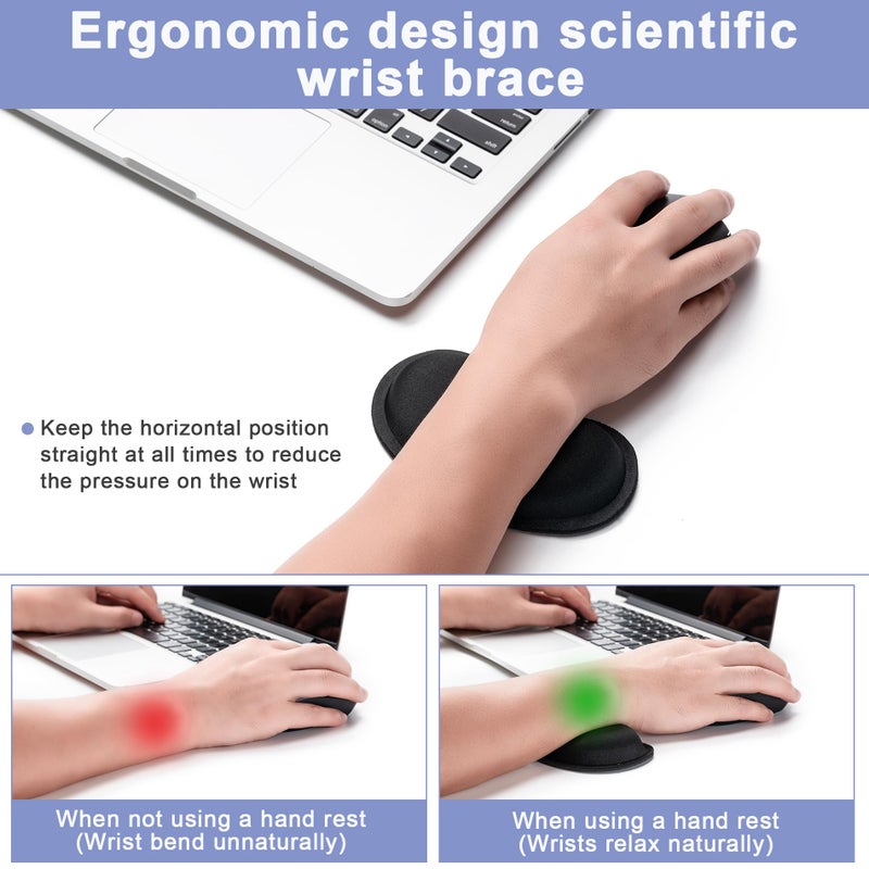 Hoewina Keyboard Wrist Rest,Ergonomic Wrist Rest,Superfine Fabric and Gel Memory Foam Wrist Pad for Computer Keyboard for Easy Typing & Pain Relief, Suitable for Office, Family, Outdoor, Cat Paw Style - Image 3