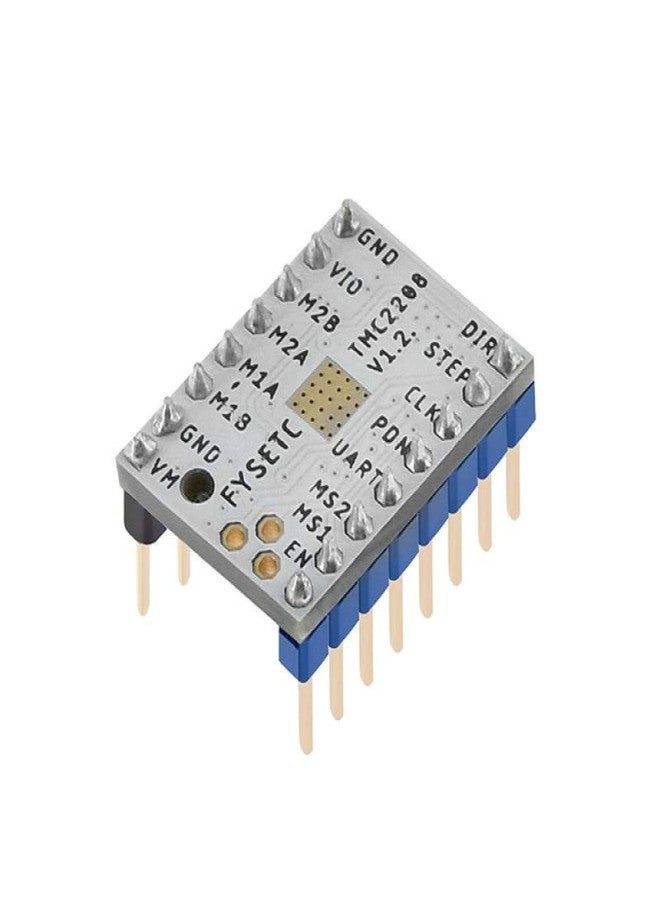 TESSERACT TMC2208 V2.0 3D Printer Stepper Motor Driver I Module with HeatSink Screwdriver for 3D Printer Controller Mother Boards Reprap Ramps1.4 MKS Prusa i3 Ender-3 Pro (Qty: 1 Piece, with heatsink) - Image 1