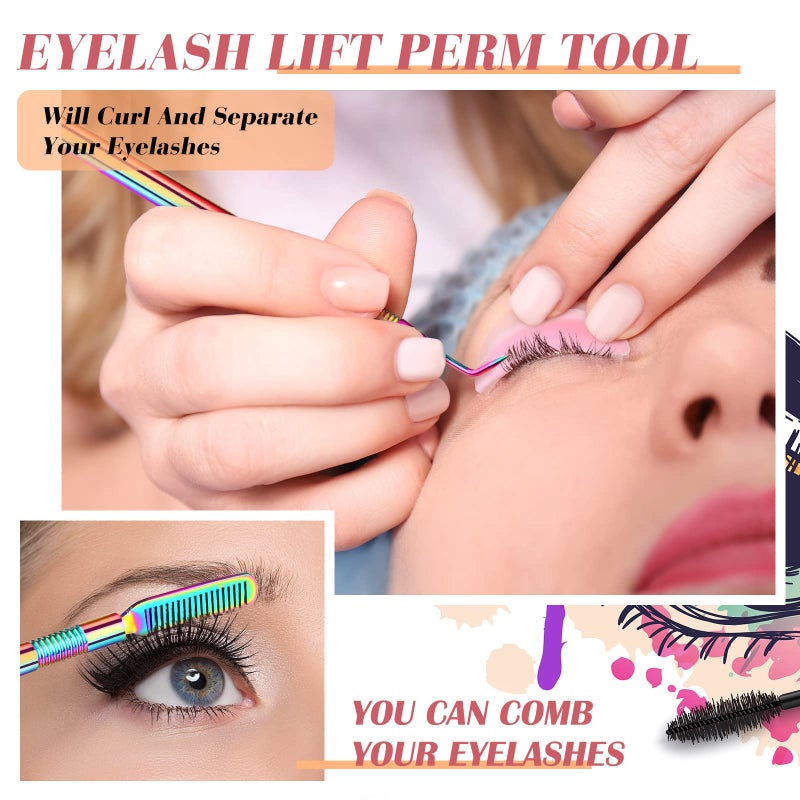 Chumia 232 Pcs Lash Lift kit, 50 Lash Lift Rods Silicone Eyelash Pads 2 Eyelash Separator Tool with Separation Comb 100 Micro Swabs 50 Crystal Mascara Brushes 30 Pairs Eye Pads (Pink) - Image 3