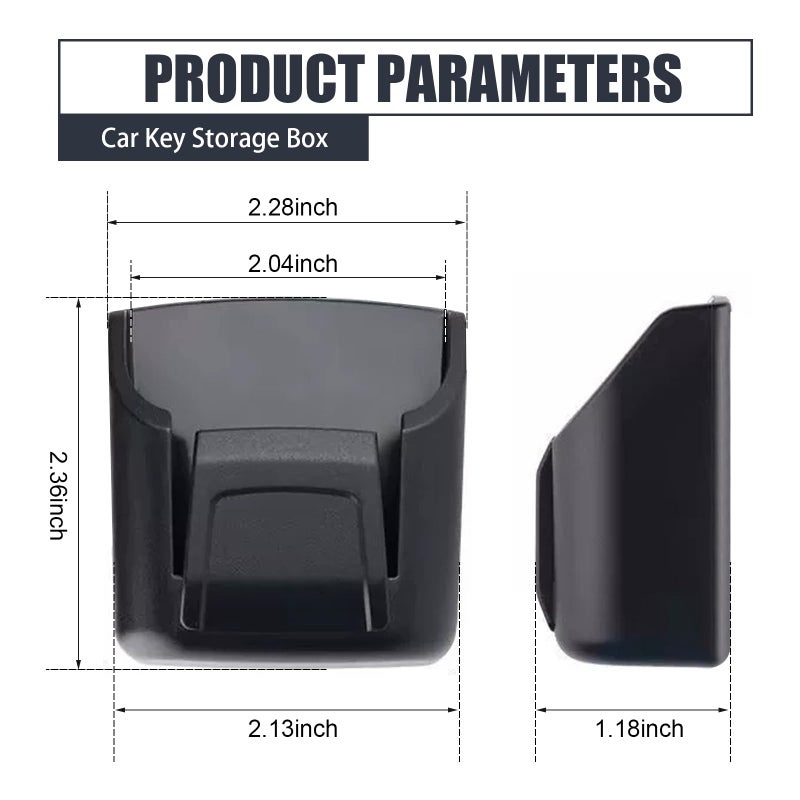 Bawkars Car Key Fob Holder, Car Garage Key Card Holder for Dashboard, Multifunctional Organizer Key Remote Mount with Double-sided Adhesive Tape (Black) - Image 2