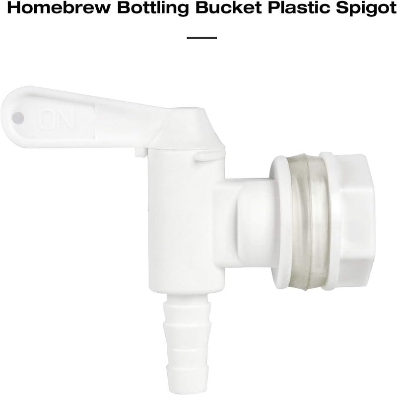 Ferroday 2 Pack Bottling Spigot for Bucket Homebrew Wine Making Beer Brew Barbed Outlet Faucet Premium Plastic Faucet Tap Easy to Use Faucet- 2 Pack Faucet - Image 2
