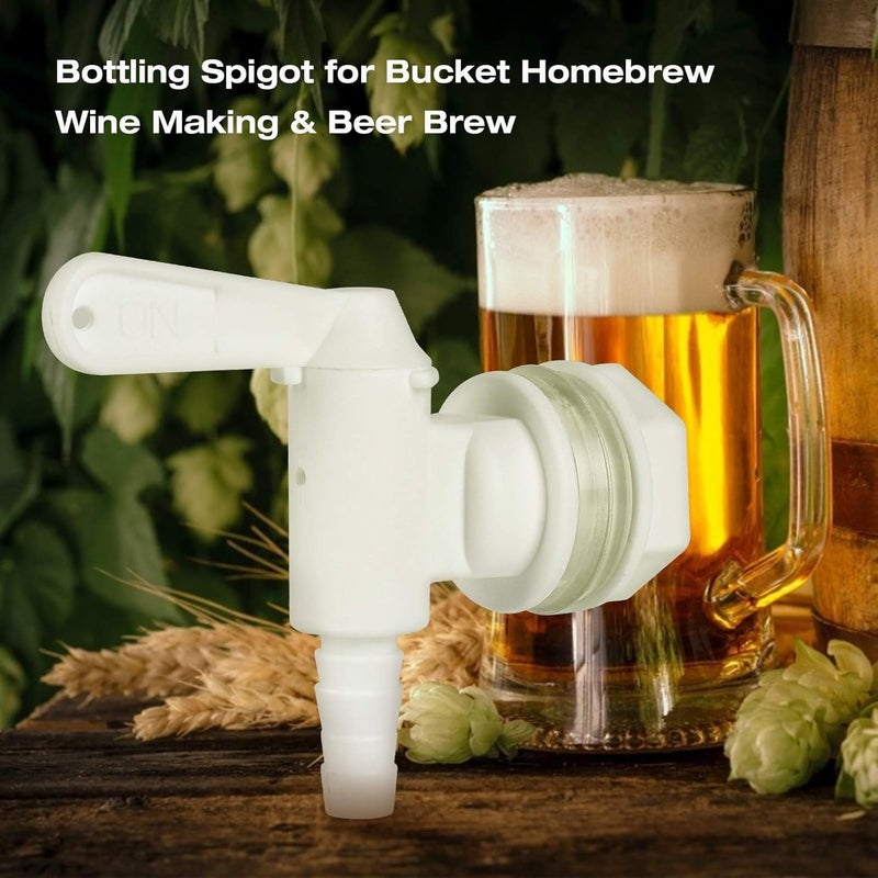 Ferroday 2 Pack Bottling Spigot for Bucket Homebrew Wine Making Beer Brew Barbed Outlet Faucet Premium Plastic Faucet Tap Easy to Use Faucet- 2 Pack Faucet - Image 5