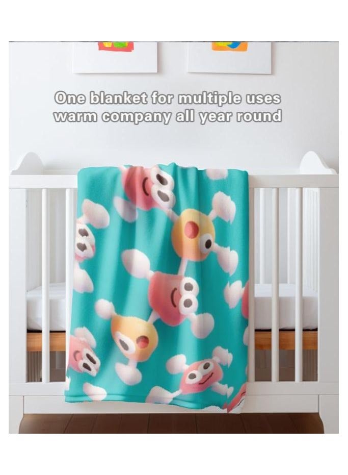 عام بطانية رقيقة من الفانيلا الكرتونية للأطفال أو الطلاب (دافئة ومريحة ومناسبة للنوم والألعاب) 100 سم * 150 سم - 496 - Image 3