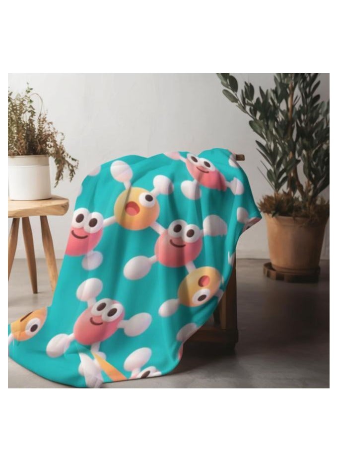 عام بطانية رقيقة من الفانيلا الكرتونية للأطفال أو الطلاب (دافئة ومريحة ومناسبة للنوم والألعاب) 100 سم * 150 سم - 496 - Image 1