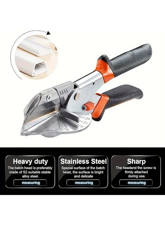 Silvery Multi Angle Miter Cutter Adjustable Hand Tool Cuts Cork PVC Plastic for DIY Craft - Image 2