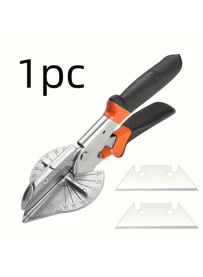 Silvery Multi Angle Miter Cutter Adjustable Hand Tool Cuts Cork PVC Plastic for DIY Craft - Image 1
