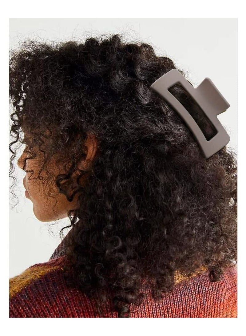 ORiTi مشابك مخلب الشعر 4 قطع، مشابك شعر للشعر السميك، مشابك فك مستطيلة من الأكريليك، مشابك شعر كبيرة هدايا للنساء والفتيات - Image 4