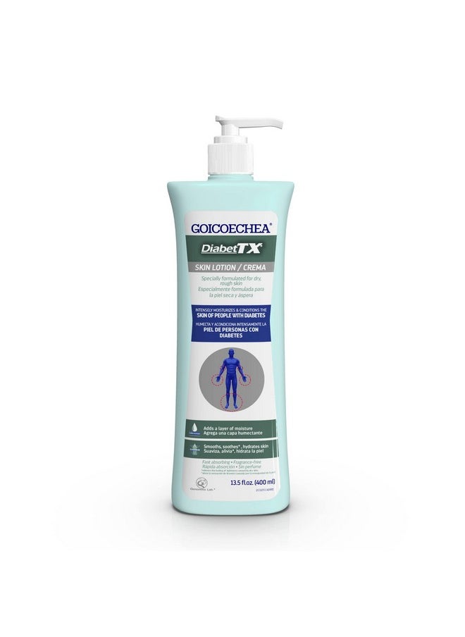 Goicoechea - Goicoechea Diabet TX Body Lotion, Skin Care for Diabetes, Moisturizer for Dry Skin, Fragrance Free Moisturizing Cream, Improves Appearance of Varicose Veins & Blemishes, 13.5 oz - Image 1