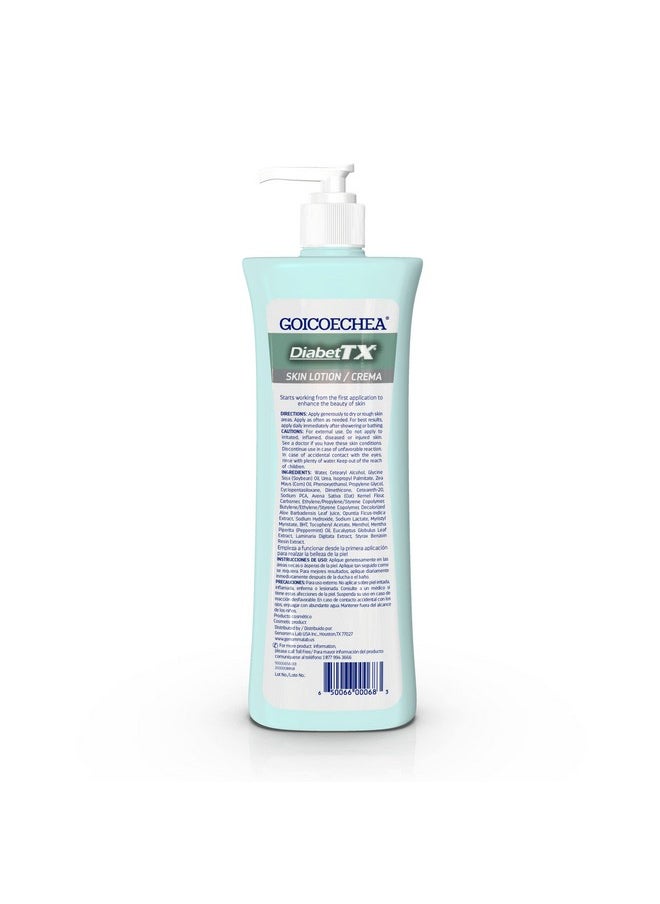 Goicoechea - Goicoechea Diabet TX Body Lotion, Skin Care for Diabetes, Moisturizer for Dry Skin, Fragrance Free Moisturizing Cream, Improves Appearance of Varicose Veins & Blemishes, 13.5 oz - Image 1
