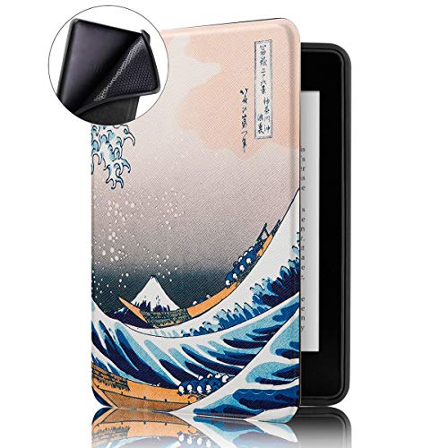 MOCA Compatible Smart Flip Cover case for 2018 All Kindle Paperwhite 10 10th th Generation 2018 Release Flip Cover case (The Great Wave) - Image 1