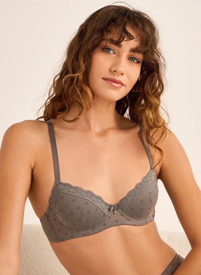 سبلاش فيڤ صدرية دانتيل بفتحة إغلاق بخطاف وعين - Image 1