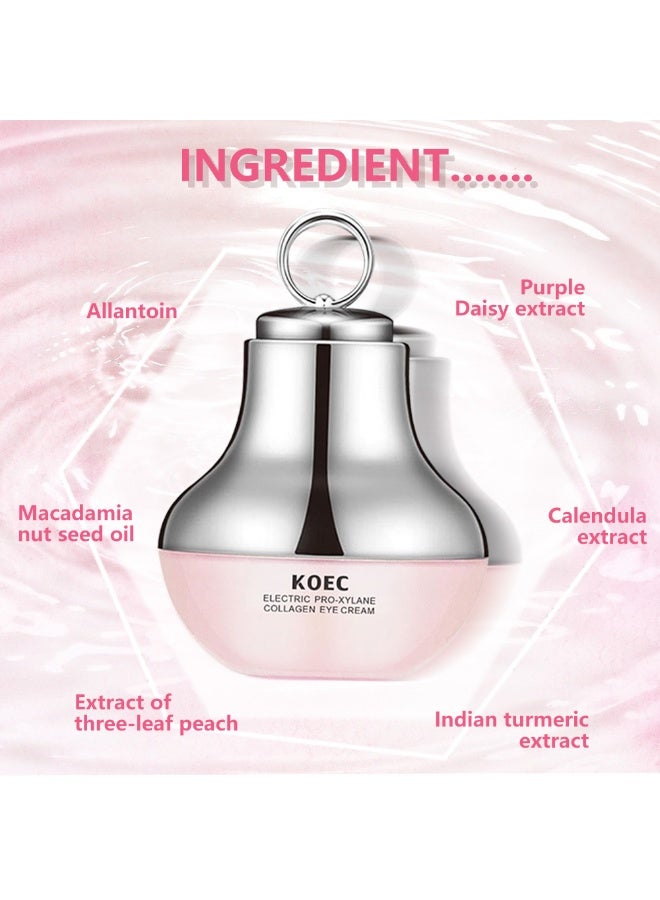 KOEC Electric Pro-Xylane Collagen Eye Cream 30g - Infrared Massager for Firming, Brightening & Reducing Fine Lines | Anti-Aging Eye Care - Image 3