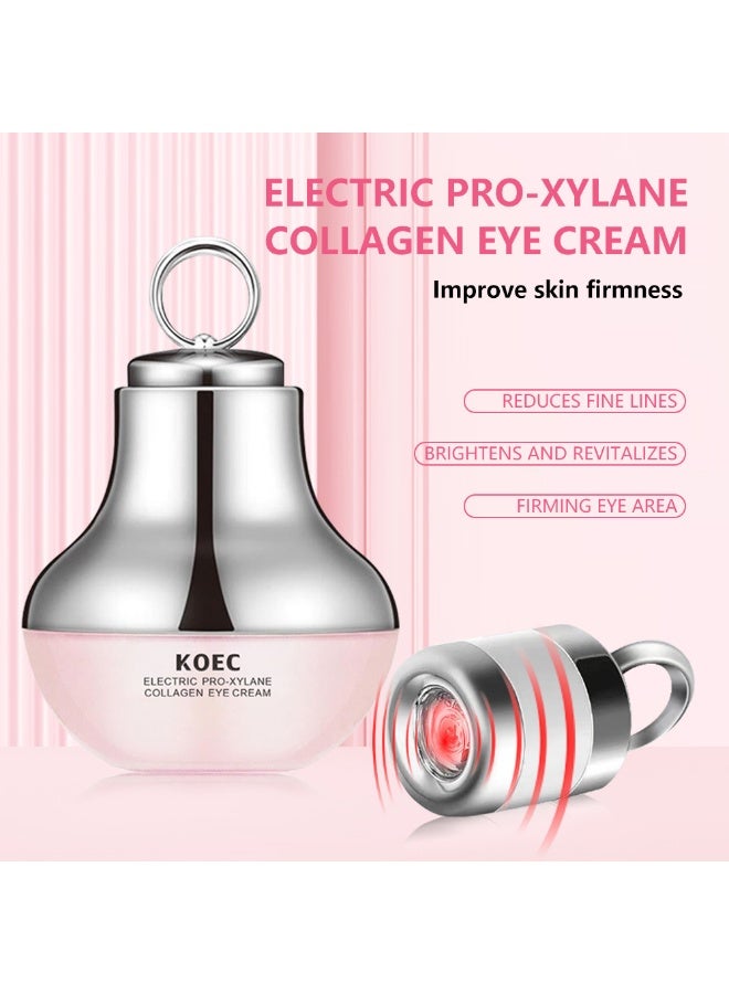 KOEC Electric Pro-Xylane Collagen Eye Cream 30g - Infrared Massager for Firming, Brightening & Reducing Fine Lines | Anti-Aging Eye Care - Image 2