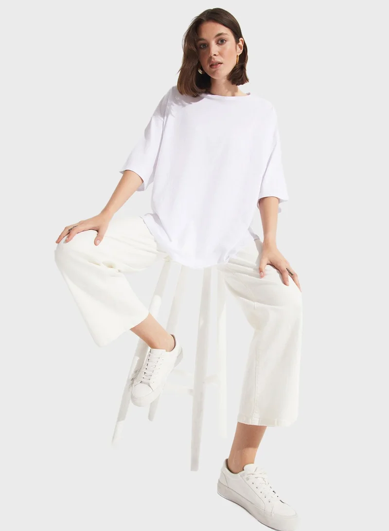 جون Crew Neck Loose Cut T-Shirt
