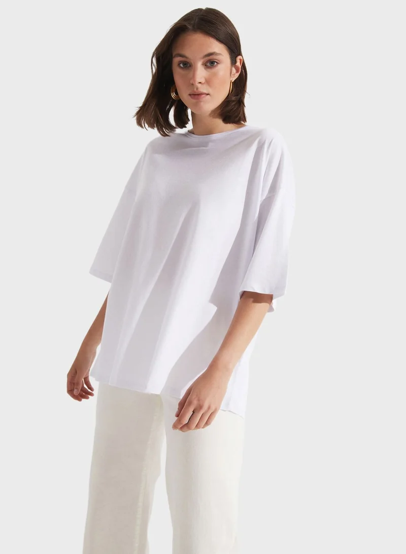 جون Crew Neck Loose Cut T-Shirt