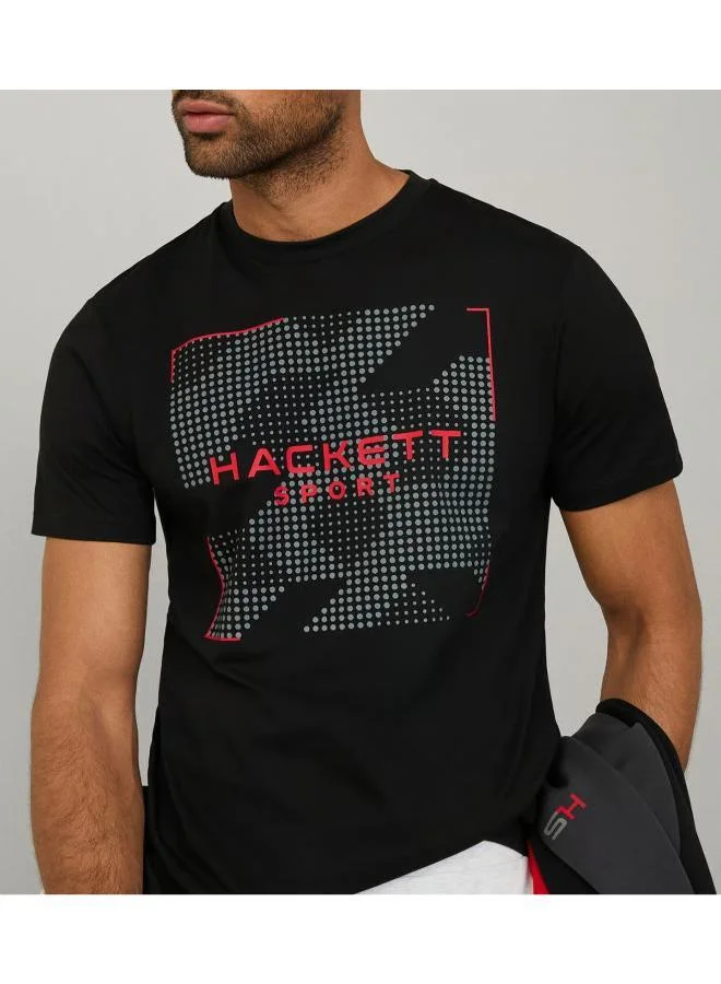 Hackett  Black Graphic Regular Fit T-Shirt for Men | Best Price UAE