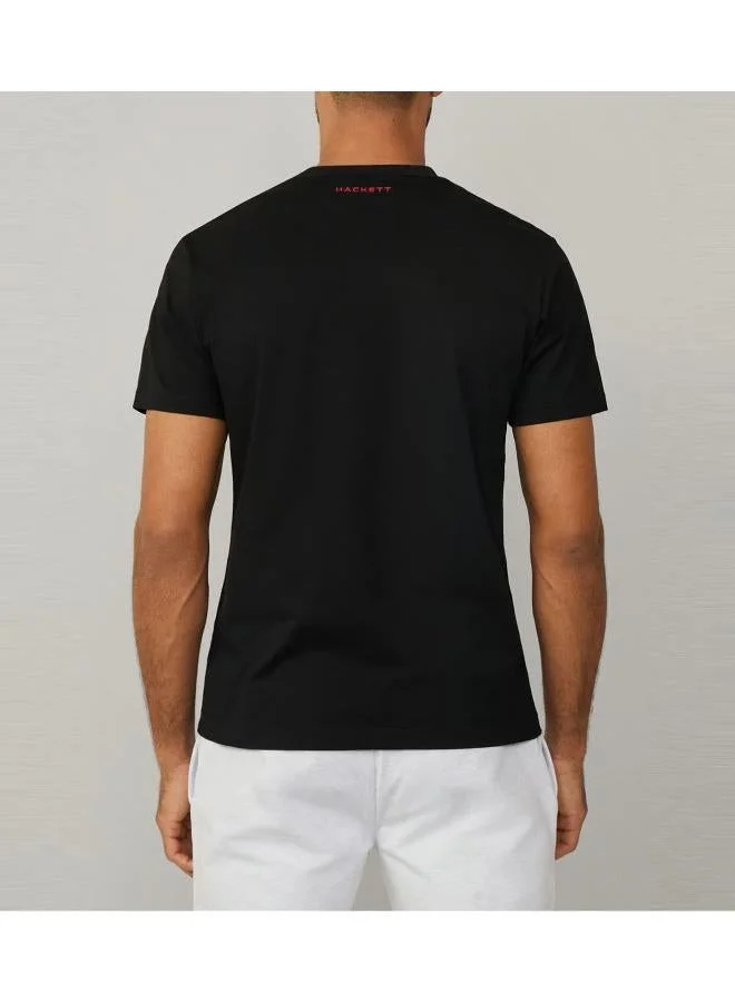 Hackett  Black Graphic Regular Fit T-Shirt for Men | Best Price UAE