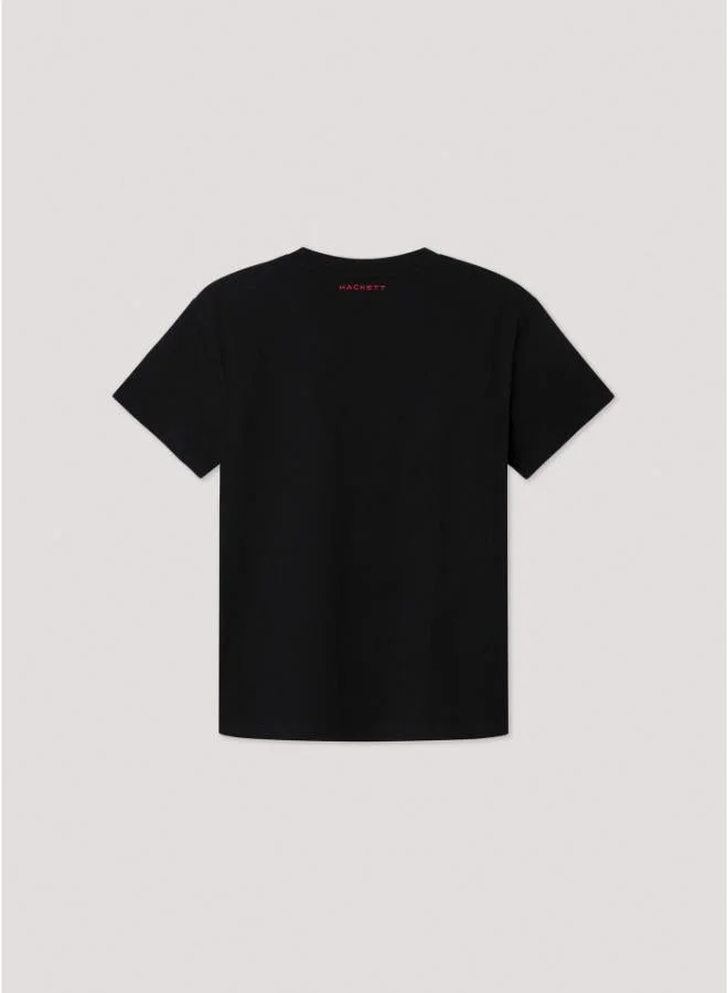 Hackett  Black Graphic Regular Fit T-Shirt for Men | Best Price UAE