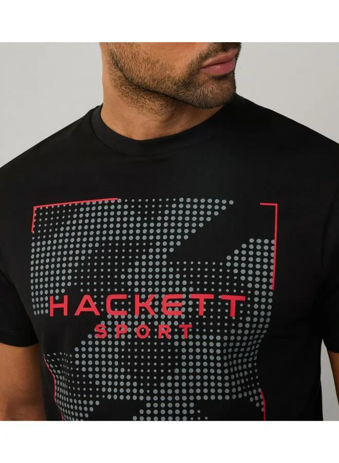 Hackett  Black Graphic Regular Fit T-Shirt for Men | Best Price UAE