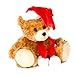 Plushland Adorable Soft and Hairy Santa Teddy Bear Stuffed Animal Holiday Toys Christmas Accessories A Perfect Toy Gift for Kids 6 Inches Xmas Mocha Bear - Image 3