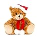 Plushland Adorable Soft and Hairy Santa Teddy Bear Stuffed Animal Holiday Toys Christmas Accessories A Perfect Toy Gift for Kids 6 Inches Xmas Mocha Bear - Image 2
