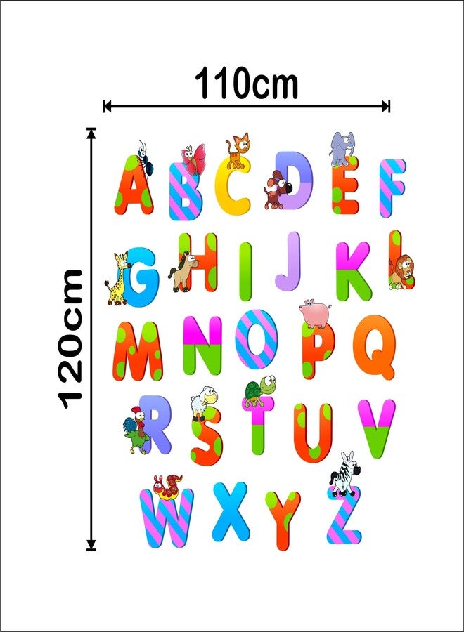 DREAM DECALS ملصقات دريم ديكالز، حروف أبجدية للأطفال، ديكورات غرف الأطفال، ملصقات جدارية كرتونية متعددة الألوان - Image 5