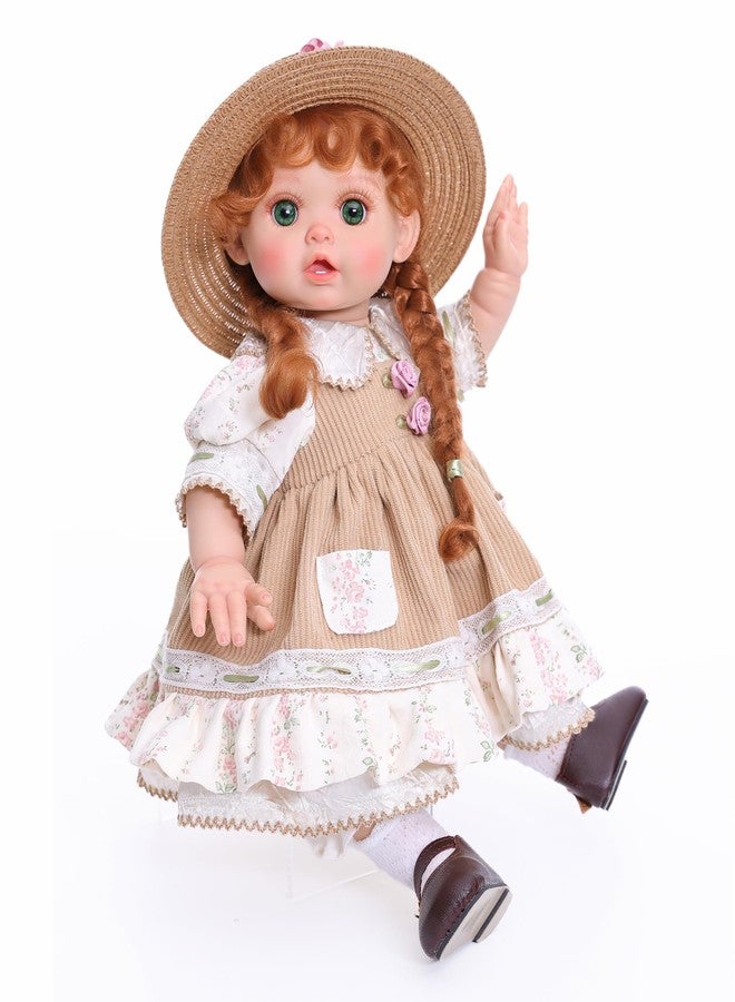 Cloveray Reborn Baby Dolls – 18 Inch Realistic Reborn Toddler Doll Country-Inspired Girl with Braided Hair, Straw Hat & Floral Layered Dress, Gifts for 3+ Year Old Girls, Collectors - Image 1