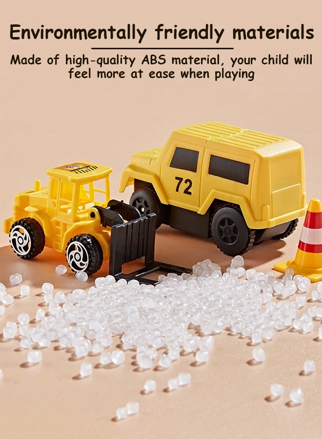 Track Toys Set, Educational DIY Assembled Boy Toys, Rail Car Engineering Toy Car Set - Image 3