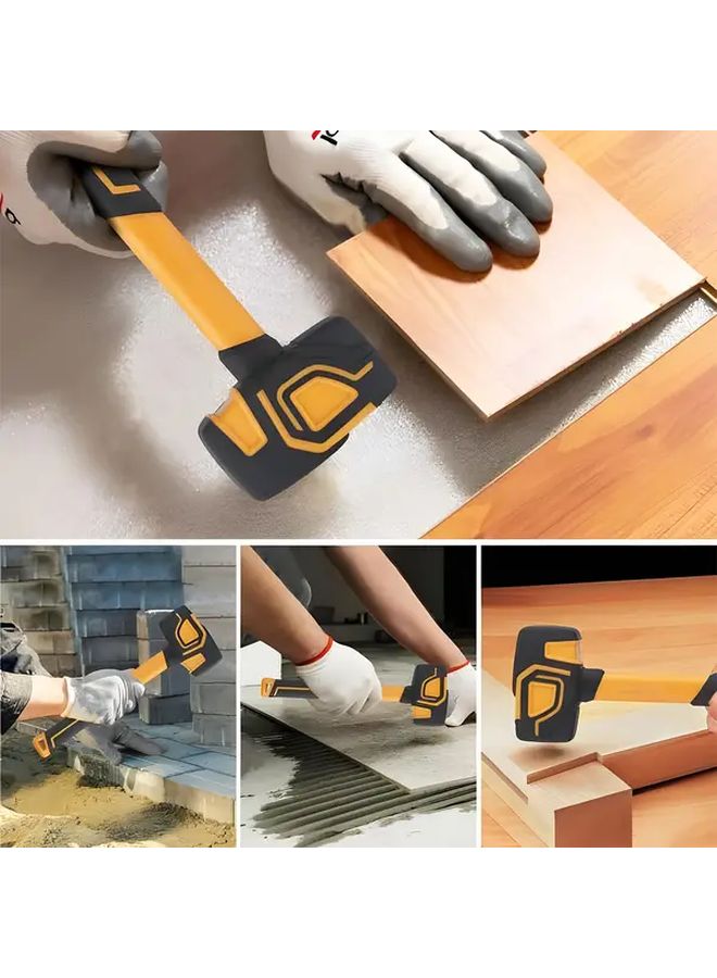 Ergonomic Soft Grip One Piece Rubber Hammer Heavy Duty Multi Use Plastic Hammer for Tile Brick Wood Jewelry Crafting And Carpentry TPC SGRH UNITY Durable Home Workshop Tool With Comfortable Handle Bricklaying Tool Ergonomic Design Robust Construction - Image 4