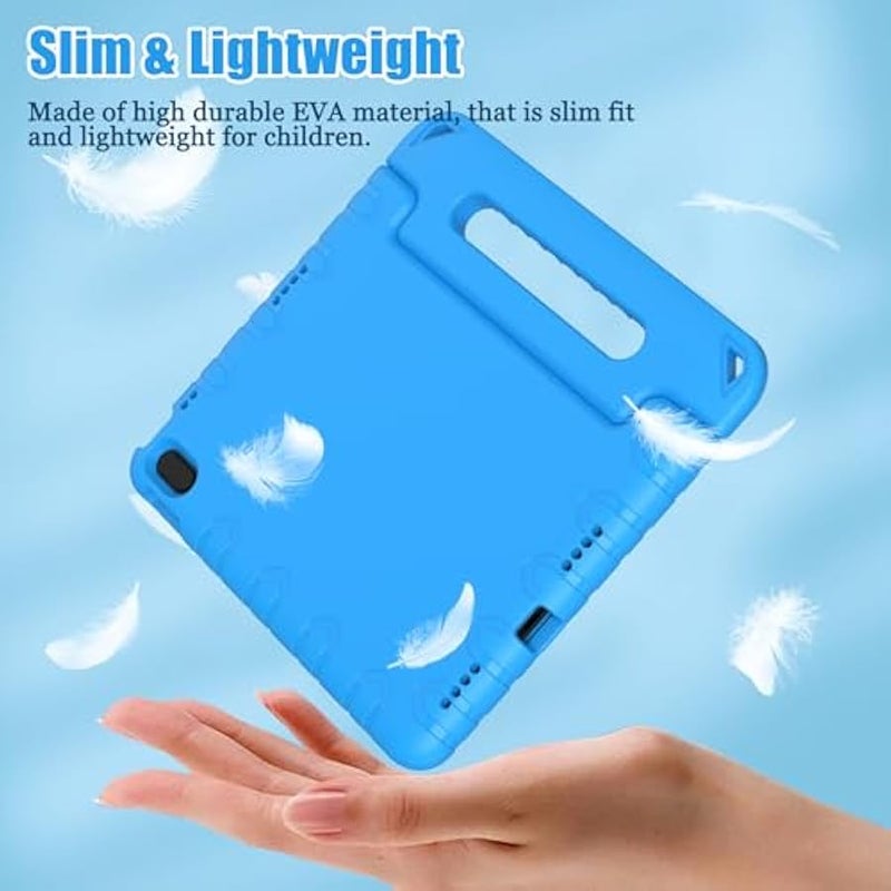 Kids Case for New iPad (A16) 11th Generation 11 Inch 2025, iPad 10th Generation 10.9 2022 with Built-in Screen Protector Durable Shockproof Lightweight Handle Cover for i Pad 11/10, Light Blue - Image 4