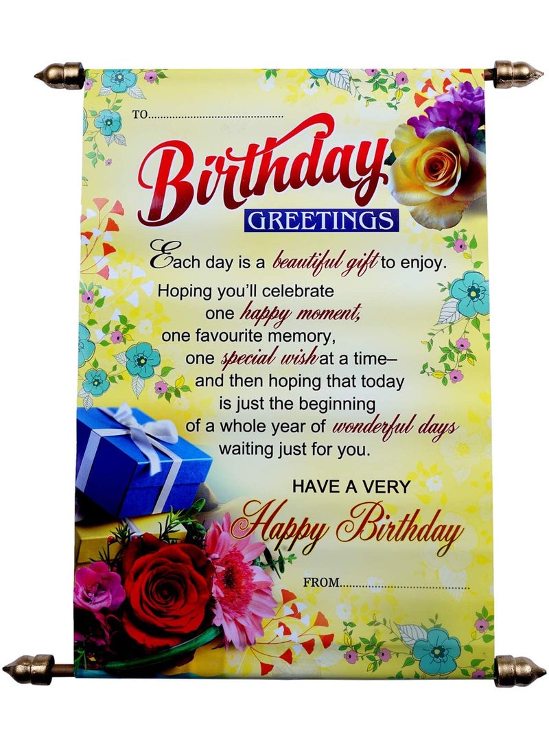 Saugat Traders Saugat Traders Birthday Gift for Girlfriend, Wife - Birthday Scroll Greeting Card & Teddy Bear Soft Toy - Sister, Best Friend, Girls  - Image 2