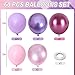 Froova Pink and Purple Balloons 60 PCS 12 Inch Metallic Purple and Pink Latex Balloons for Girls Princess Birthday Baby Shower Wedding Party Decorations - Image 4