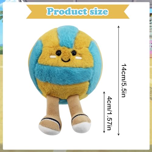 Timisea 8 Pcs Cute Volleyball Stuff Soft Sports Plush Keychain GiftVolleyball Toys Gifts Soft Sports Balls for Kids Birthday and Volleyball Party Favors Mom Birthday Gifts - Image 5