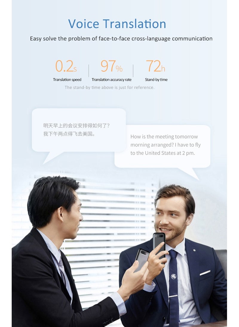 T11 AI Professional Translator - Voice, Text, and Photo, with 138 Online and 17 Offline Languages including Arabic. Integrated with ChatGPT for seamless communication. High-definition screen, perfec - Image 4